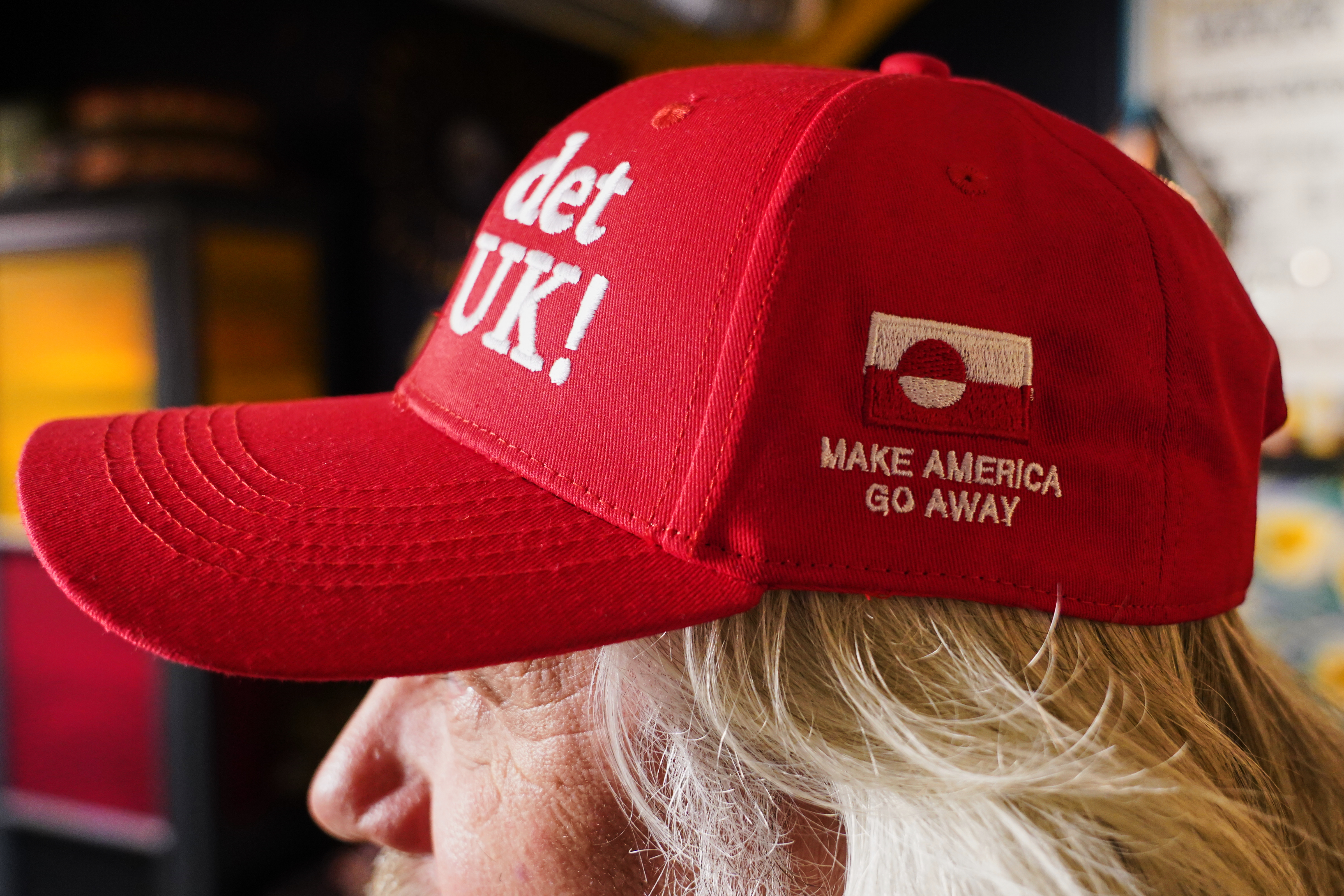 Pro-Greenland protesters mock Trump's MAGA slogan with 'Make America Go Away' caps