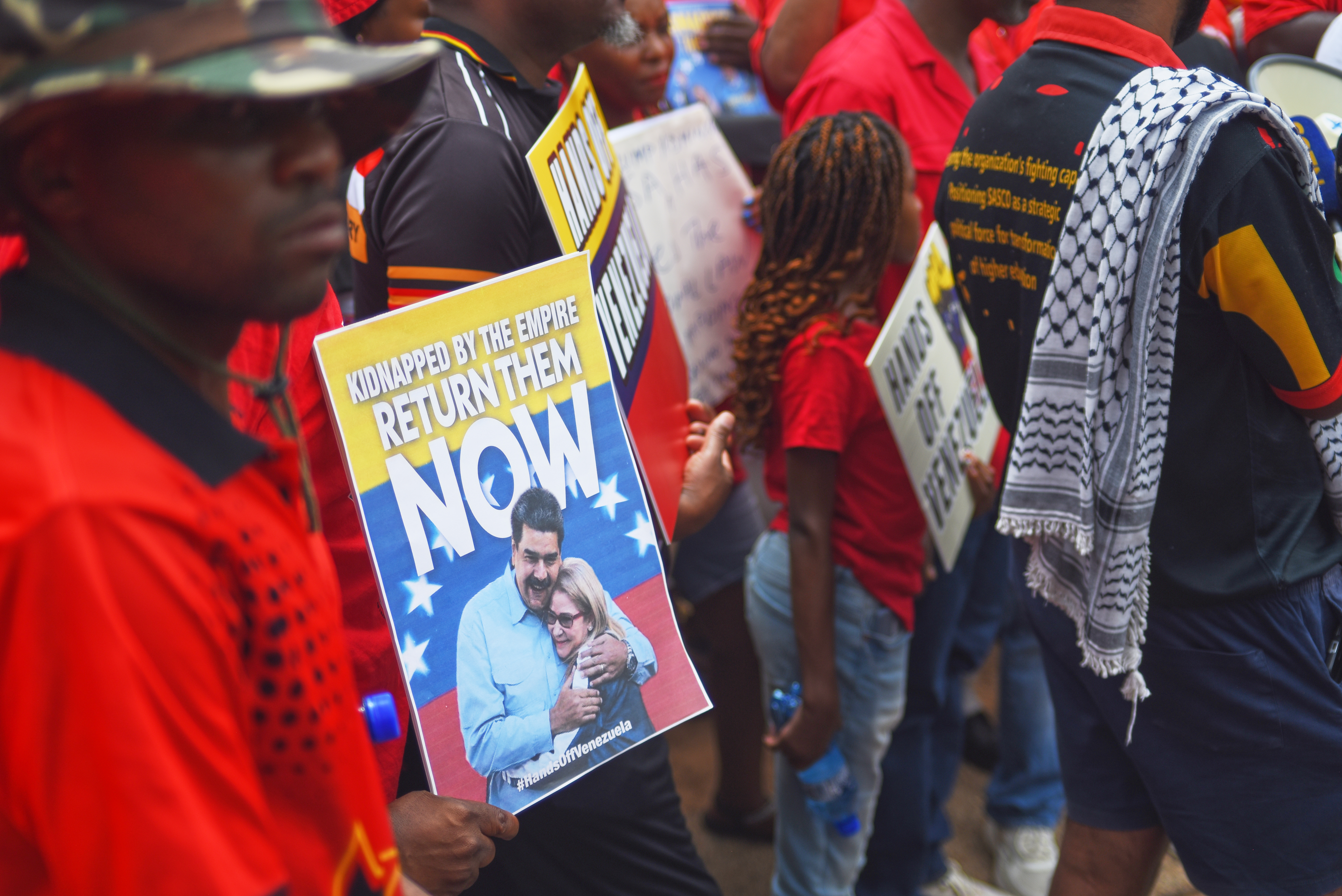 Protesters in South Africa condemn US intervention in Venezuela, call ...