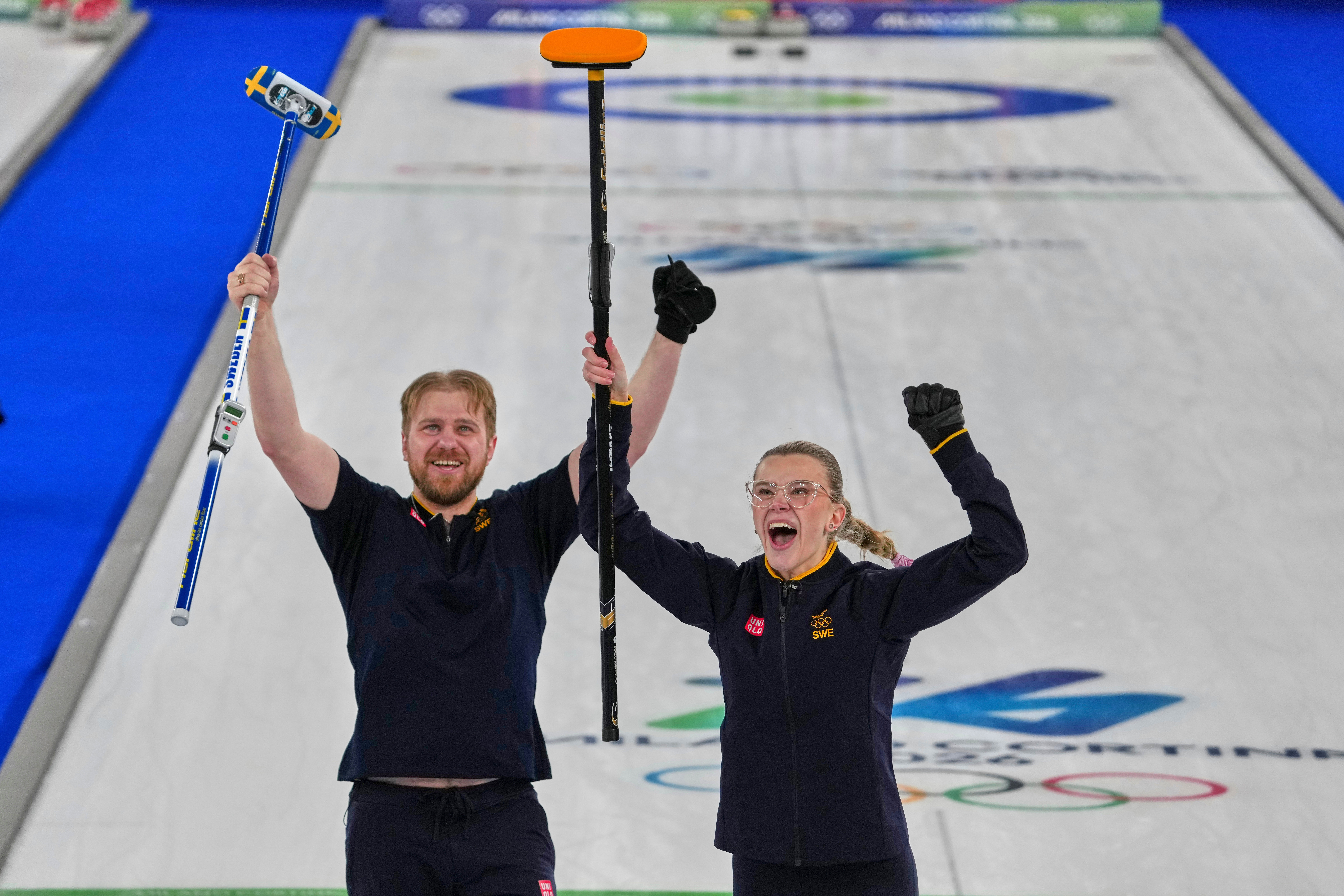 Italy takes bronze in mixed doubles curling as the US and Sweden battle ...