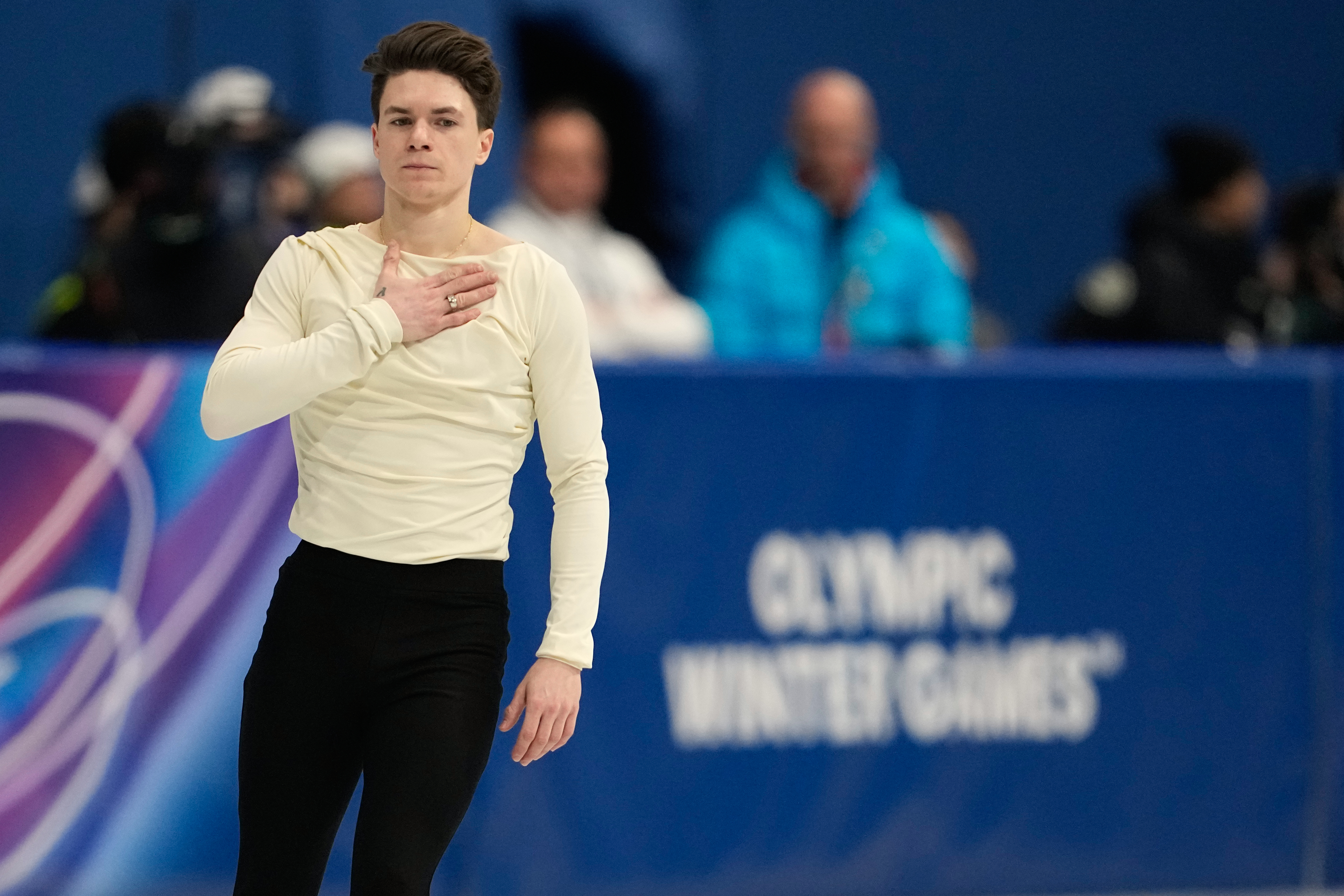 Connecticut native, US skater Maxim Naumov makes emotional Olympic debut one year after losing parents in plane crash